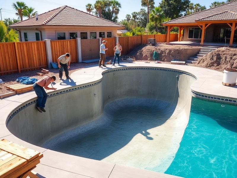 Oasis Pools team at work